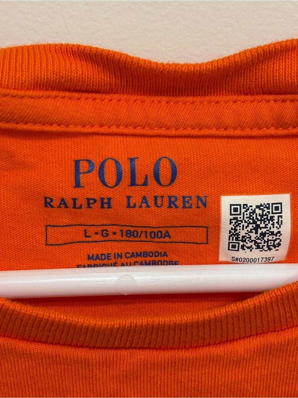 Polo Ralph Lauren Classic Logo Orange Blue T-Shirt Men’s U.S. Large